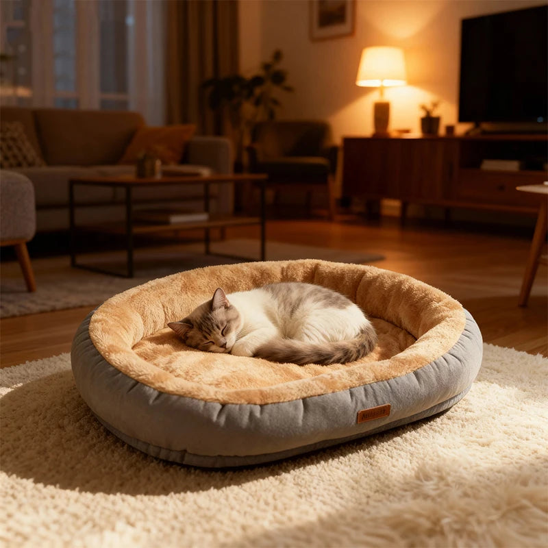 Winter Warm Small Dog Kennel Sleeping Puppy Cushion Cat Supplies Accessories Washable Calming Sofa Cat Dog Pet Bed