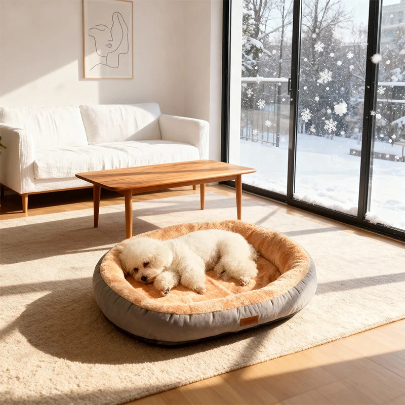 Winter Warm Small Dog Kennel Sleeping Puppy Cushion Cat Supplies Accessories Washable Calming Sofa Cat Dog Pet Bed