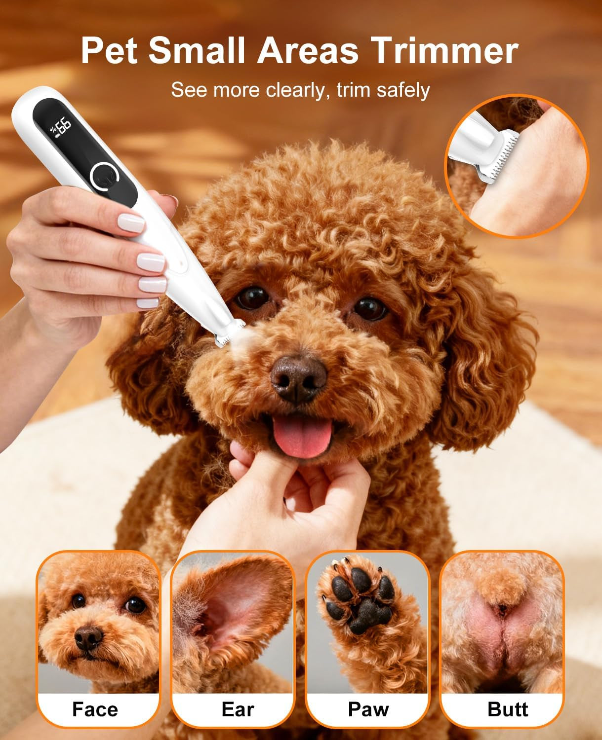 2026 New Pet Precision Trimmer - Whisper-Quiet Dog Grooming Kit with LED Light for Paws, Ears, and More