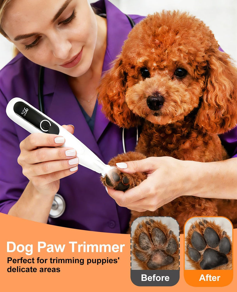 2026 New Pet Precision Trimmer - Whisper-Quiet Dog Grooming Kit with LED Light for Paws, Ears, and More