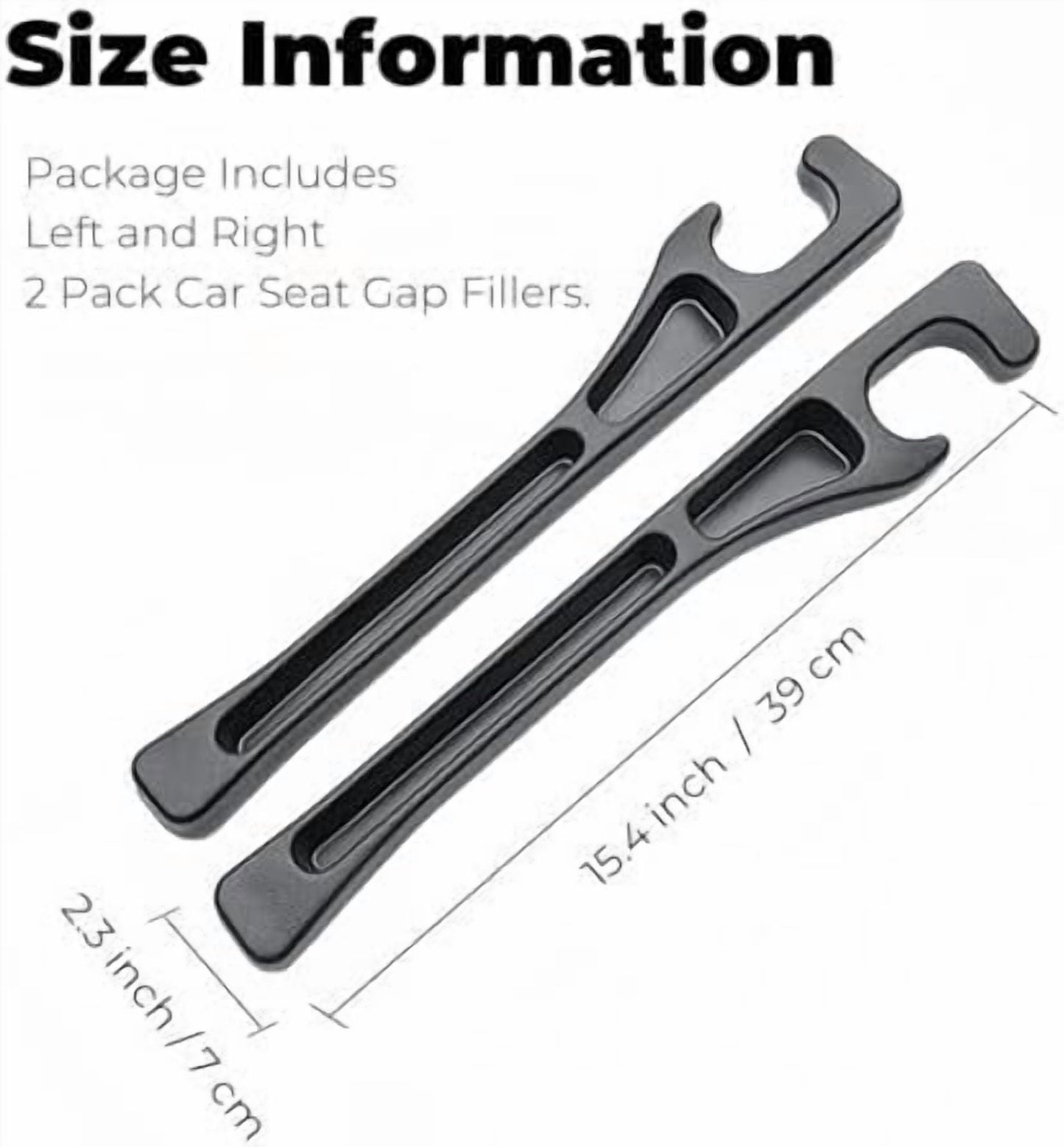 Car Seat Gap Filler, 2-Pack No-Drop Seat Side Gap Seam Filler Organizer with Phone Holder, Universal Fit Fill the Gap between Seat & Console, Perfect for Car, SUV, Truck