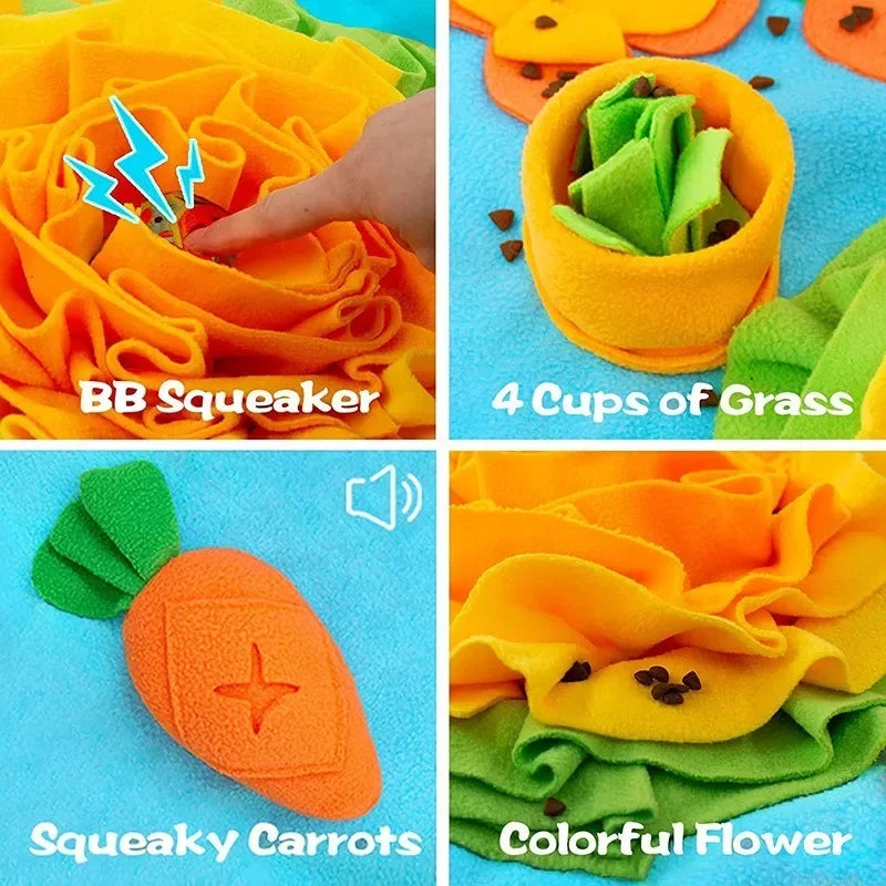Large Snuffle Mat for Dogs Pet Interactive Training and Stress Relief Sniff Feeding Mat Slow Feeder Dog Treat Mat Dog Toys