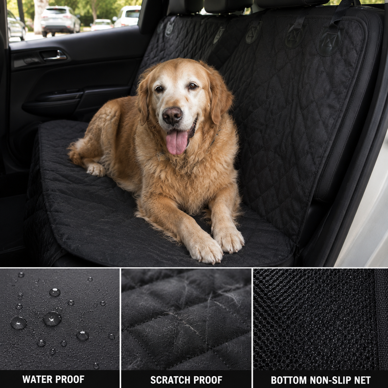 PawFresh™ Waterproof Dog Car Seat Cover – Keep Your Back Seat Clean & Protected | Free Shipping + 30-Day Money-Back Guarantee
