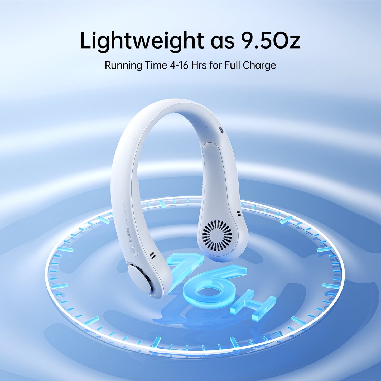 Portable Neck Fan, Rechargeable Wearable Fan, Bladeless Hands-Free Cooling, Quiet 25Db, 5 Speeds, 16H Battery Life, Essential for Indoor/Outdoor, Gift for Women, Men - White