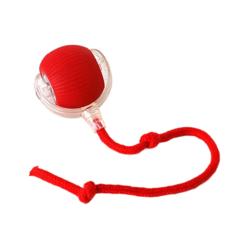 1PC Smart Cat Toys Automatic Rolling Ball Fake Tail Rechargeable Electric Pet Interactive Toy Cat Training Imitate Mouse Tail 1P