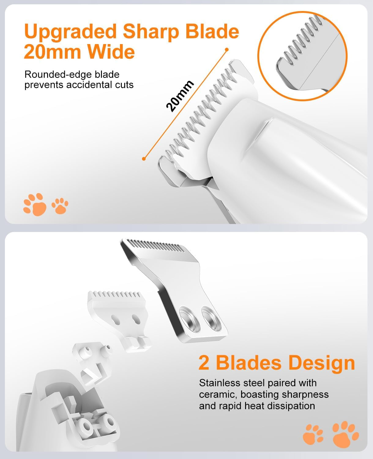 2026 New Pet Precision Trimmer - Whisper-Quiet Dog Grooming Kit with LED Light for Paws, Ears, and More