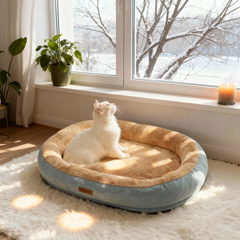 Winter Warm Small Dog Kennel Sleeping Puppy Cushion Cat Supplies Accessories Washable Calming Sofa Cat Dog Pet Bed